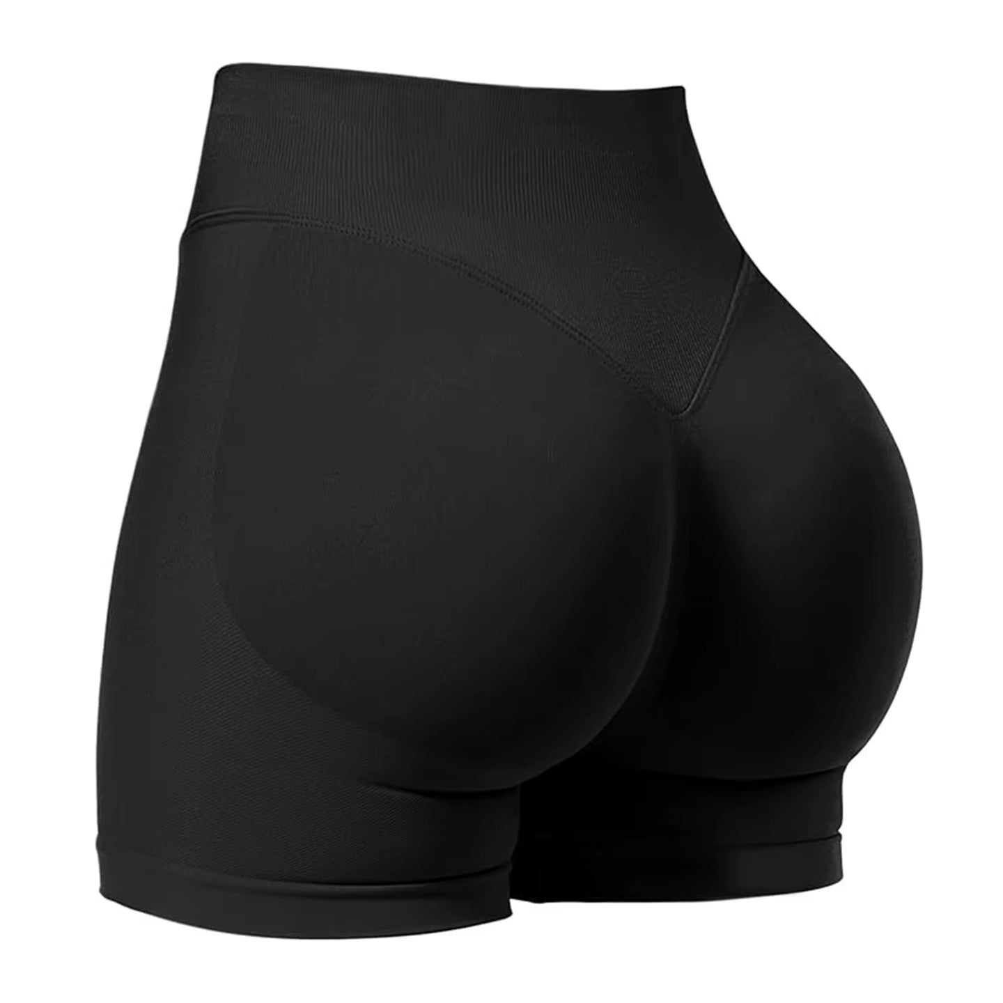Summer High Waisted Yoga Shorts Fashionable and Sexy Running Fitness Pants Solid Color Yoga Leggings