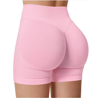 Summer High Waisted Yoga Shorts Fashionable and Sexy Running Fitness Pants Solid Color Yoga Leggings