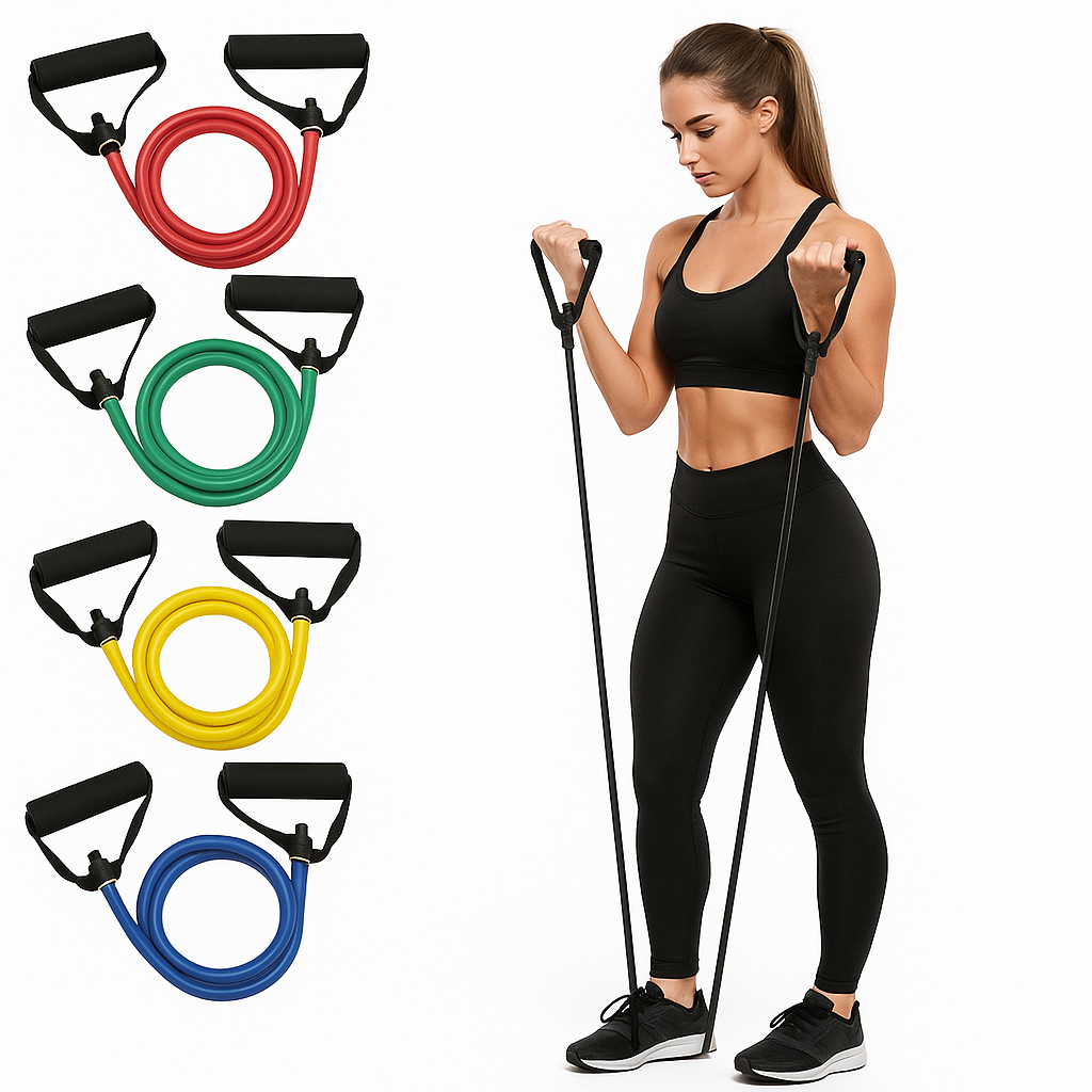 Resistance Tube Bands with Handles – Full-Body Training & Stretch Workout