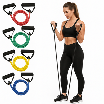 Resistance Tube Bands with Handles – Full-Body Training & Stretch Workout